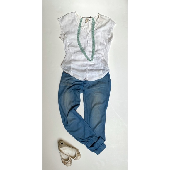 XCVI Linen Top with pockets - Picture 2 of 8